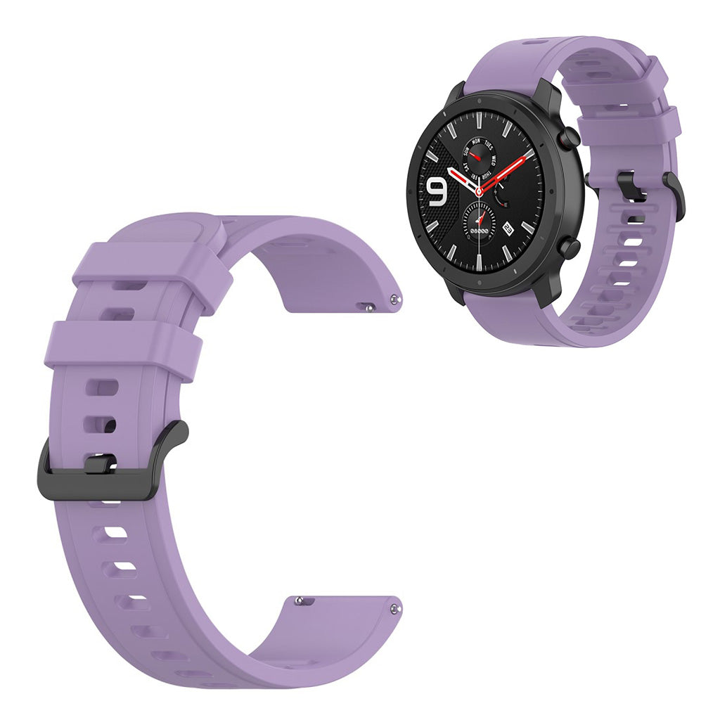 Universal simple design silicone watch band - Light Purple / Size: L