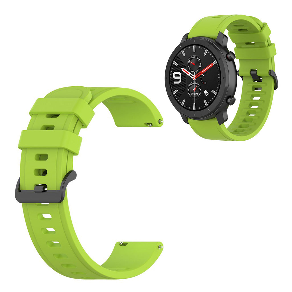 Universal simple design silicone watch band - Lime Green / Size: L