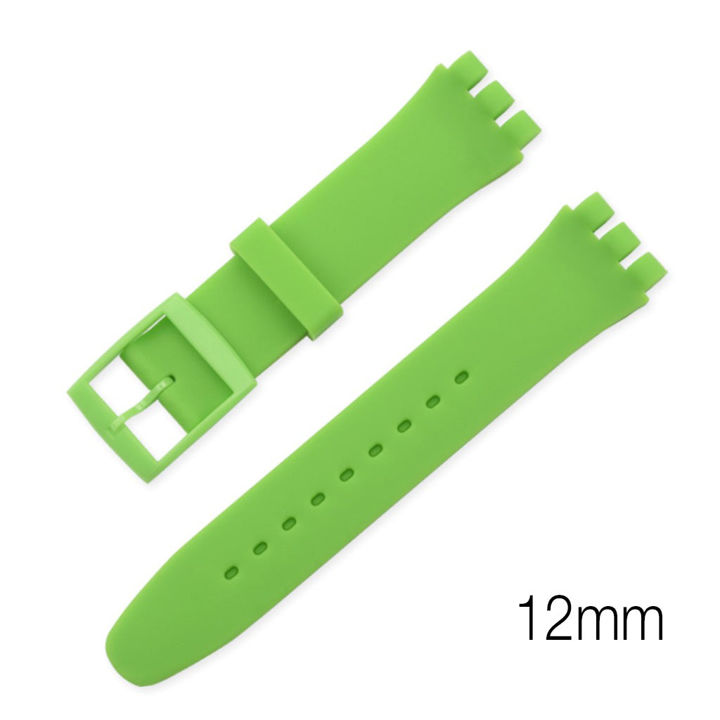 Bracelet de montre simple en silicone de 12 mm - Vert
