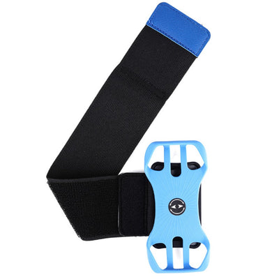 Brassard amovible rotatif à 360° pour téléphones portables de 4,5 à 7,0 pouces - Bleu