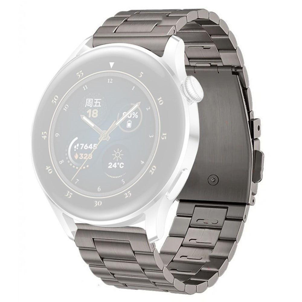Huawei Watch GT4 46mm / GT3 46mm / GT2 46mm Watch Strap 3 Beads Titanium Steel 22mm Wrist Band - Grey