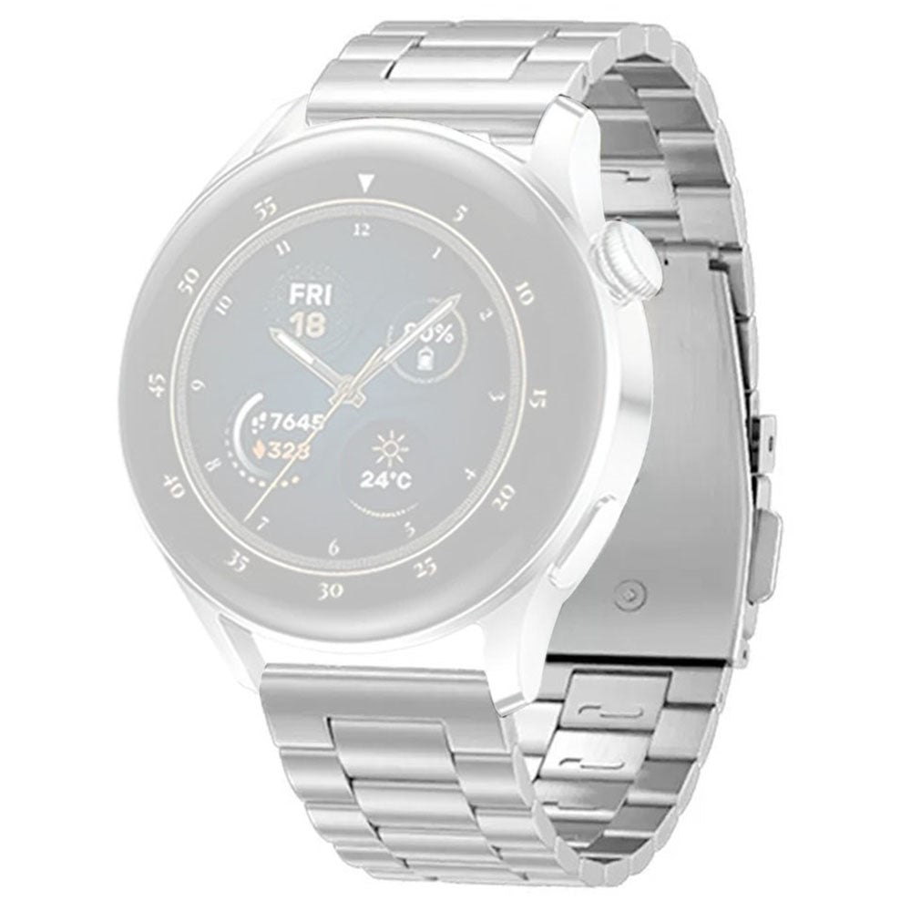 Huawei Watch GT4 46mm / GT3 46mm / GT2 46mm Watch Strap 3 Beads Titanium Steel 22mm Wrist Band - Silver