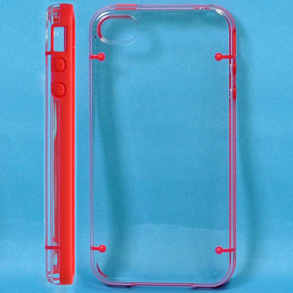 Dual Compound - Klar Back (Rød) iPhone 4S Deksel