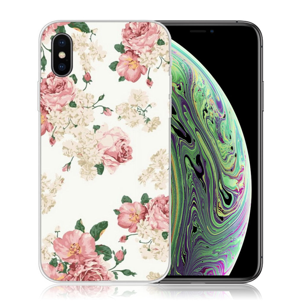 Coque souple pour iPhone XS avec impression de motifs - Elegance Flowers
