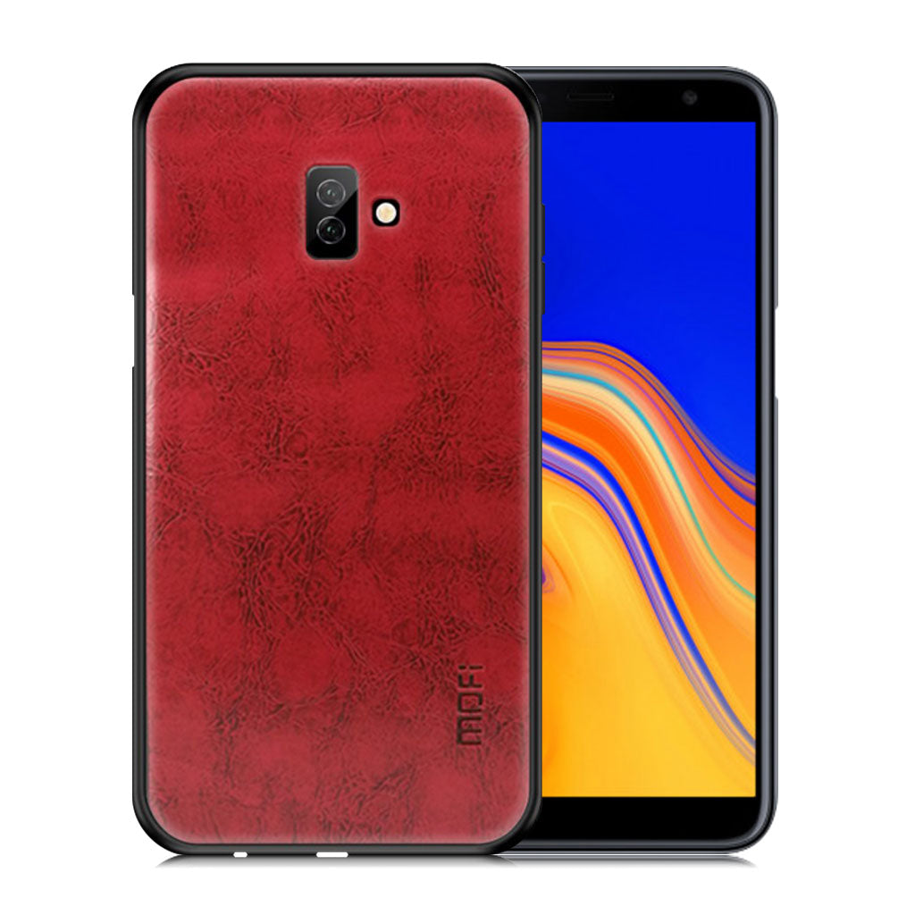 Étui combo en cuir MOFI Samsung Galaxy J6 Plus (2018) - Rouge