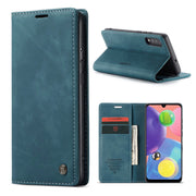 CaseMe Étui Vintage Samsung Galaxy A70s - Bleu