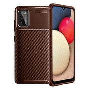 Étui Carbon Shield Samsung Galaxy A02s - Marron