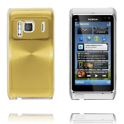 Aluminium Shield Transparent Kant (Gull) Nokia N8 Deksel