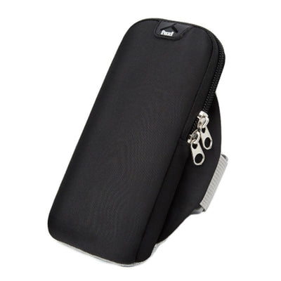 Pochette pour téléphone avec brassard en tissu simple - Noir