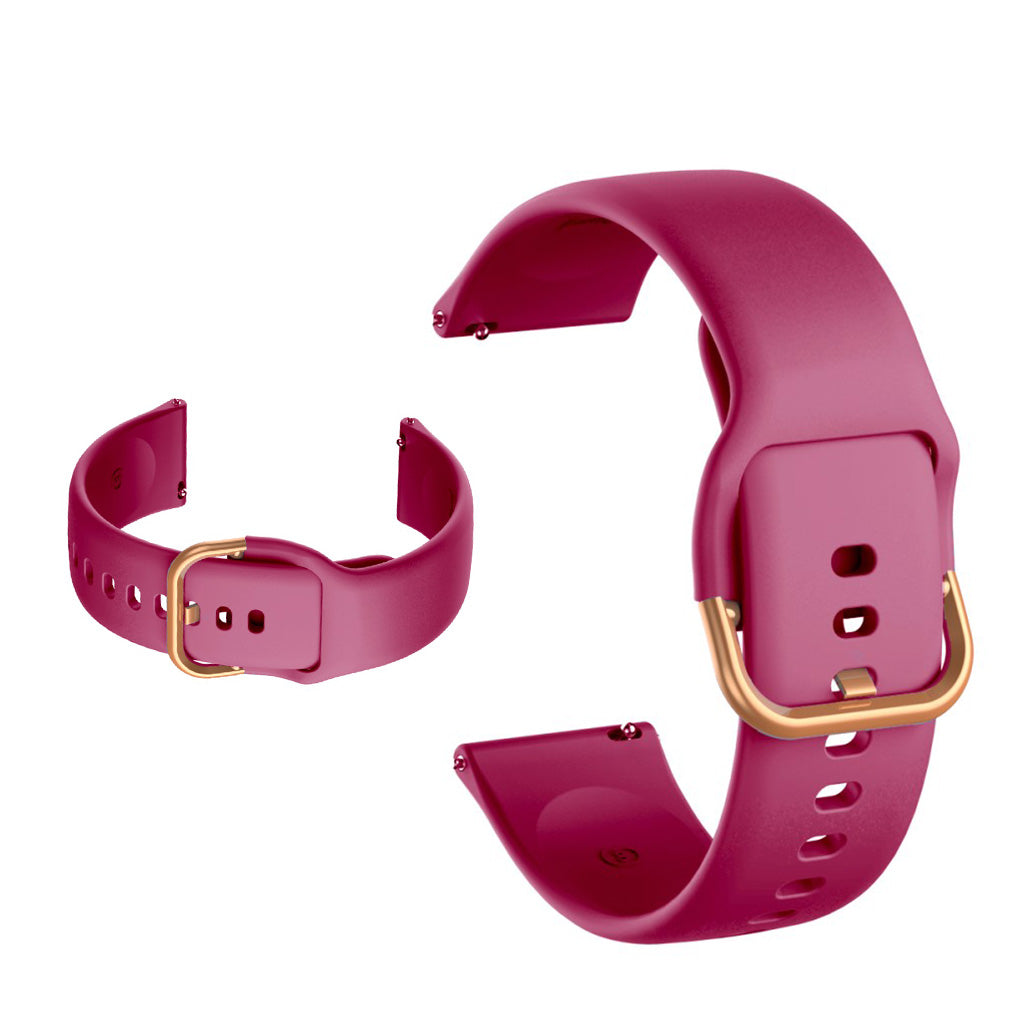 Bracelet montre en silicone pour montre Samsung et Garmin - Rouge vin