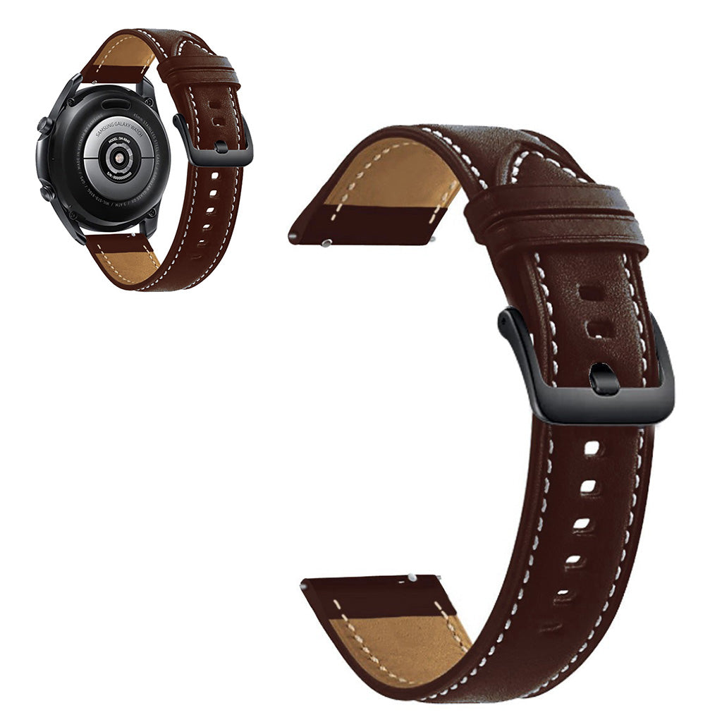Universal cool genuine leather watch band - Coffee