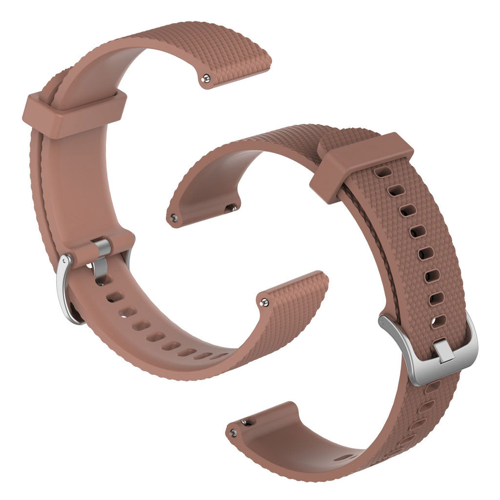 Universal textured silicone watch band - Brown / Size: L