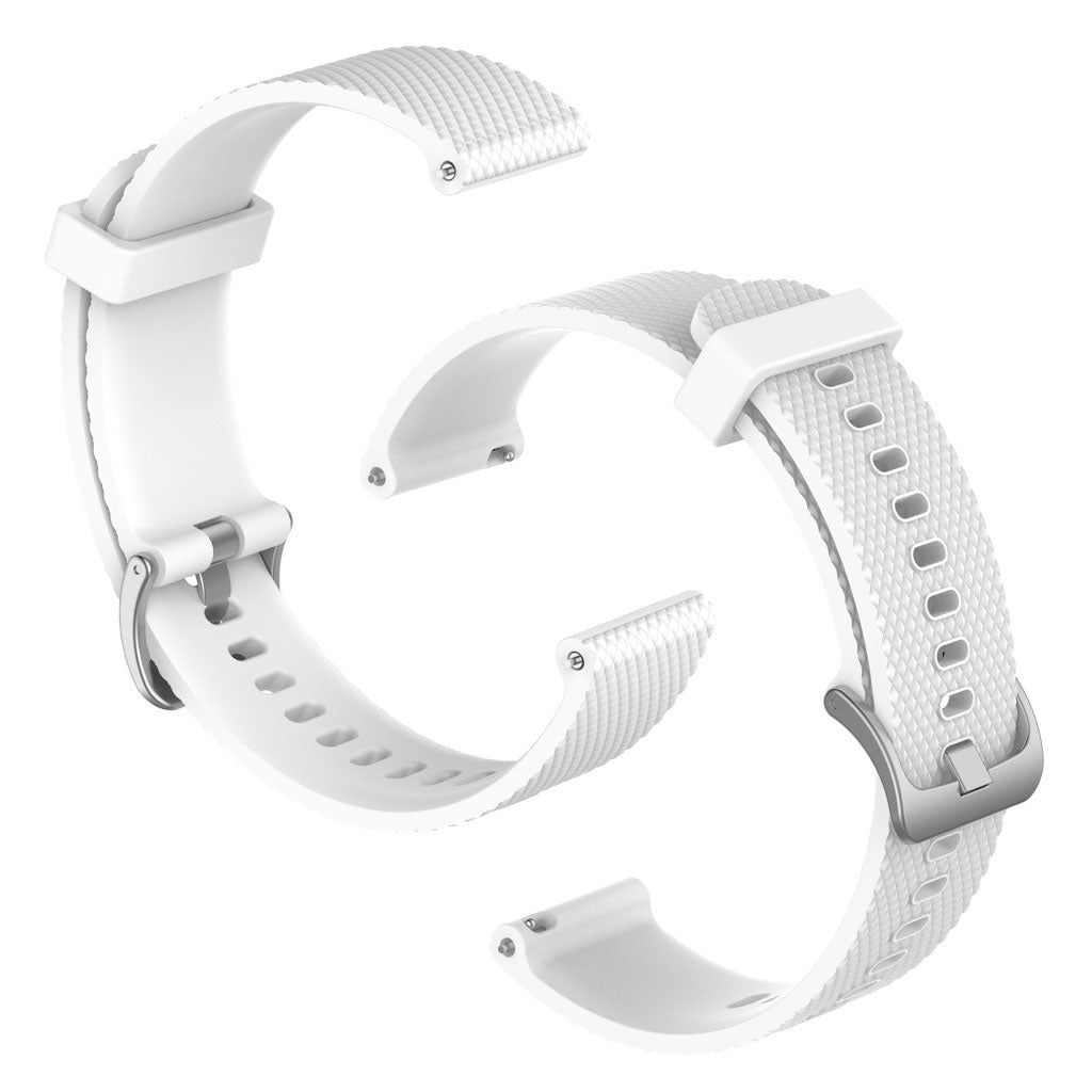 Universal textured silicone watch band - White / Size: L