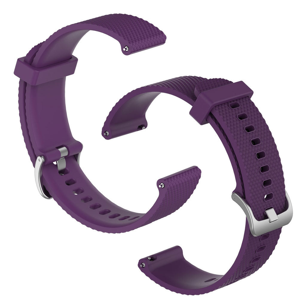 Universal textured silicone watch band - Purple / Size: L