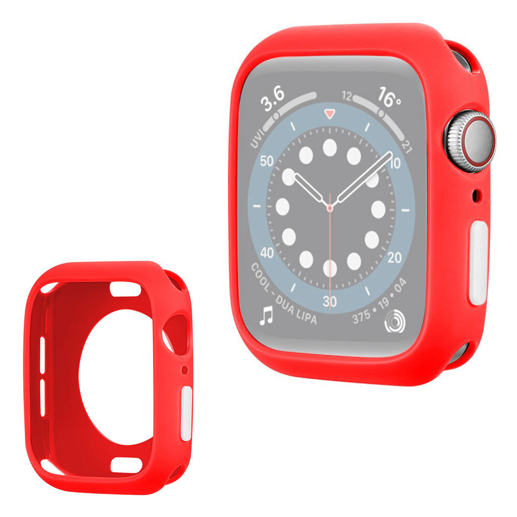 Apple Watch Series 3/2/1 38mm cadre en silicone couleur bonbon - Rouge / Blanc