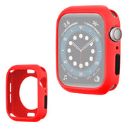 Apple Watch Series 3/2/1 38mm cadre en silicone couleur bonbon - Rouge / Noir