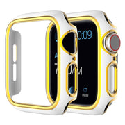Housse d'ornement de couleur brillante pour Apple Watch Series 3/2/1 38mm - Blanc / Or