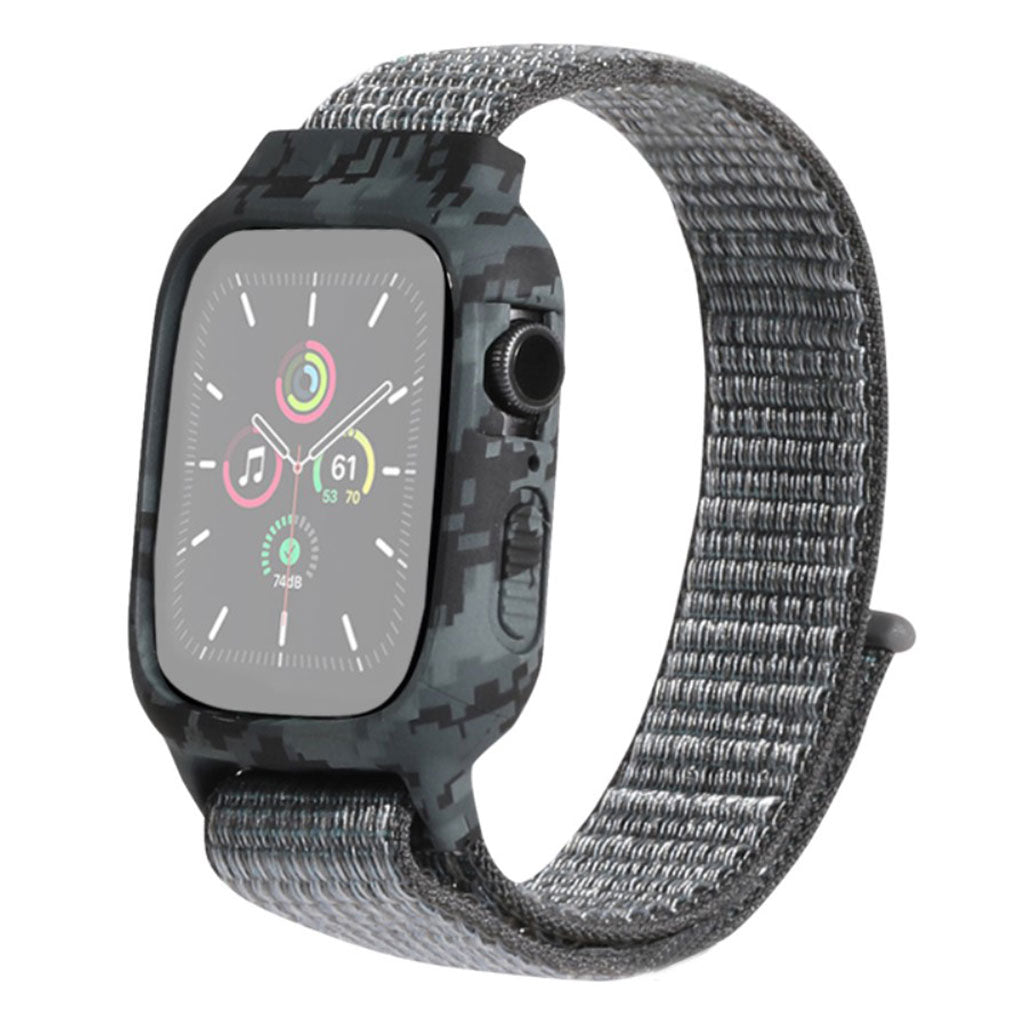 Apple Watch Series 6 / 5 44mm bracelet de montre en nylon à motif unique - Gris
