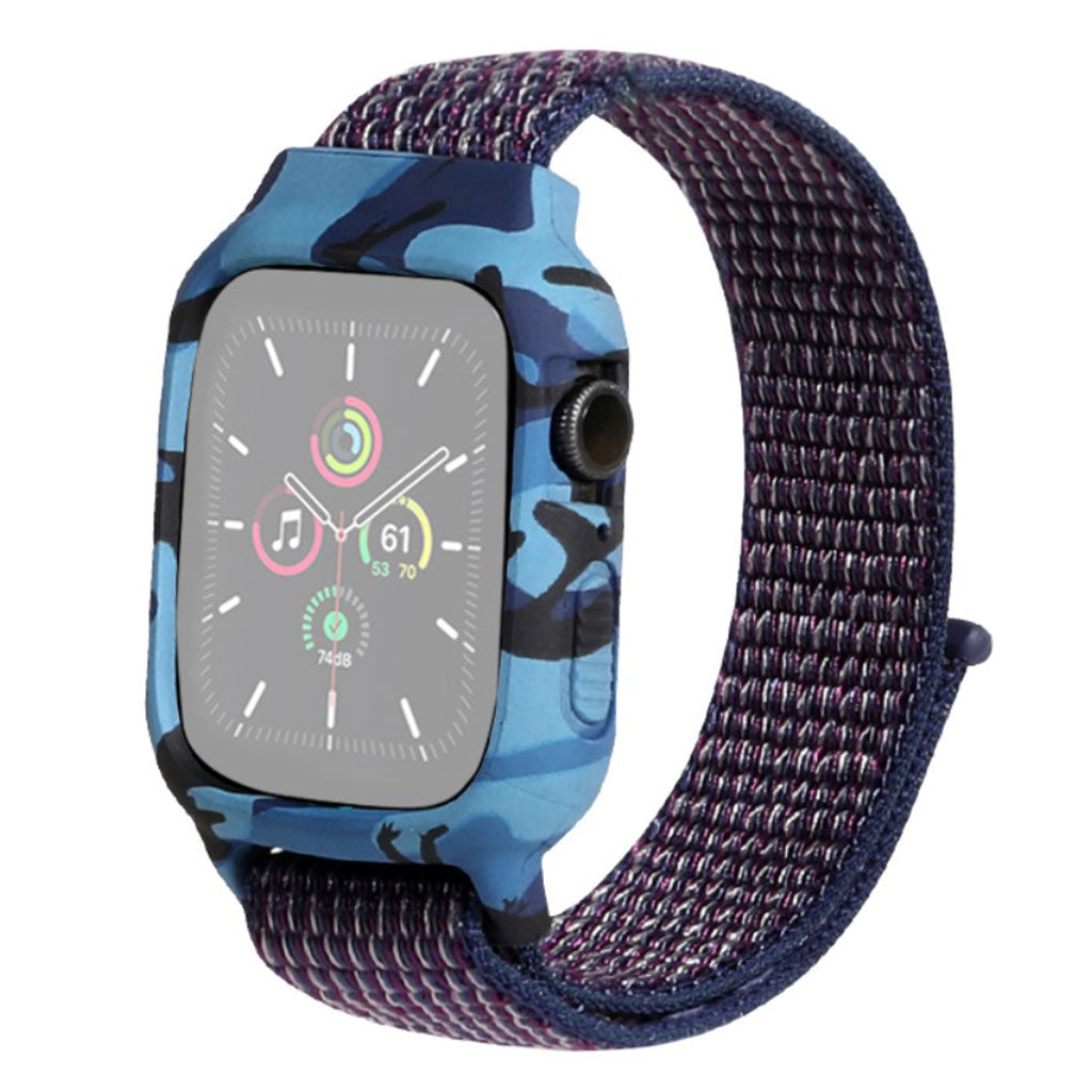 Apple Watch Series 6 / 5 44mm bracelet de montre en nylon à motif unique - Indigo