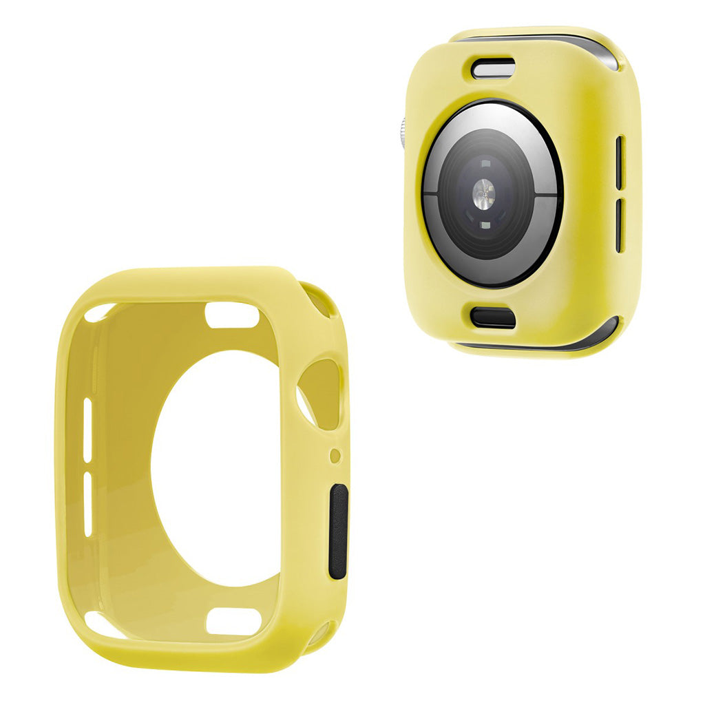 Apple Watch Series 6 / 5 44mm cadre en silicone couleur bonbon - Jaune / Noir