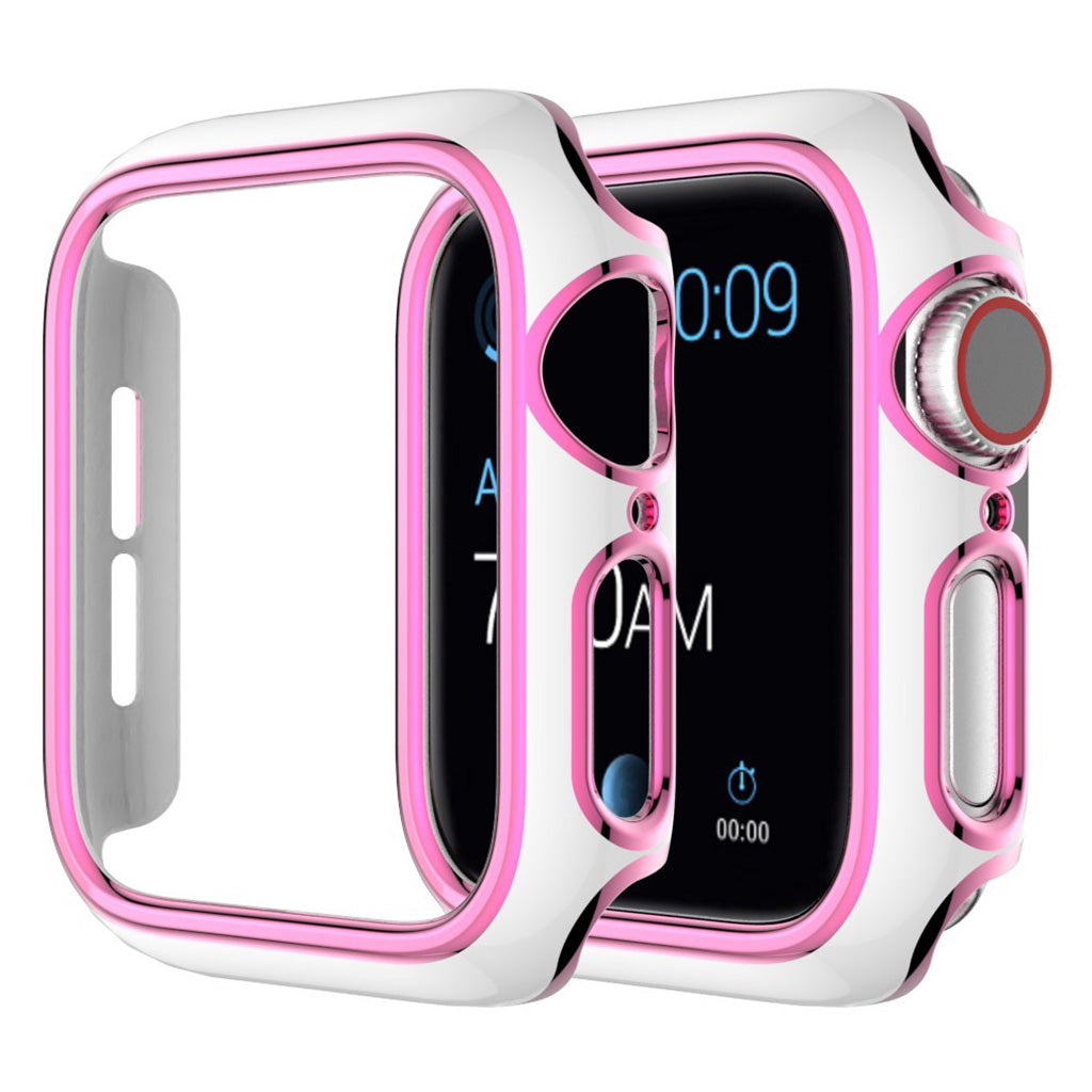 Apple Watch Series 6 / 5 44mm housse d'ornement de couleur - Blanc / Rose