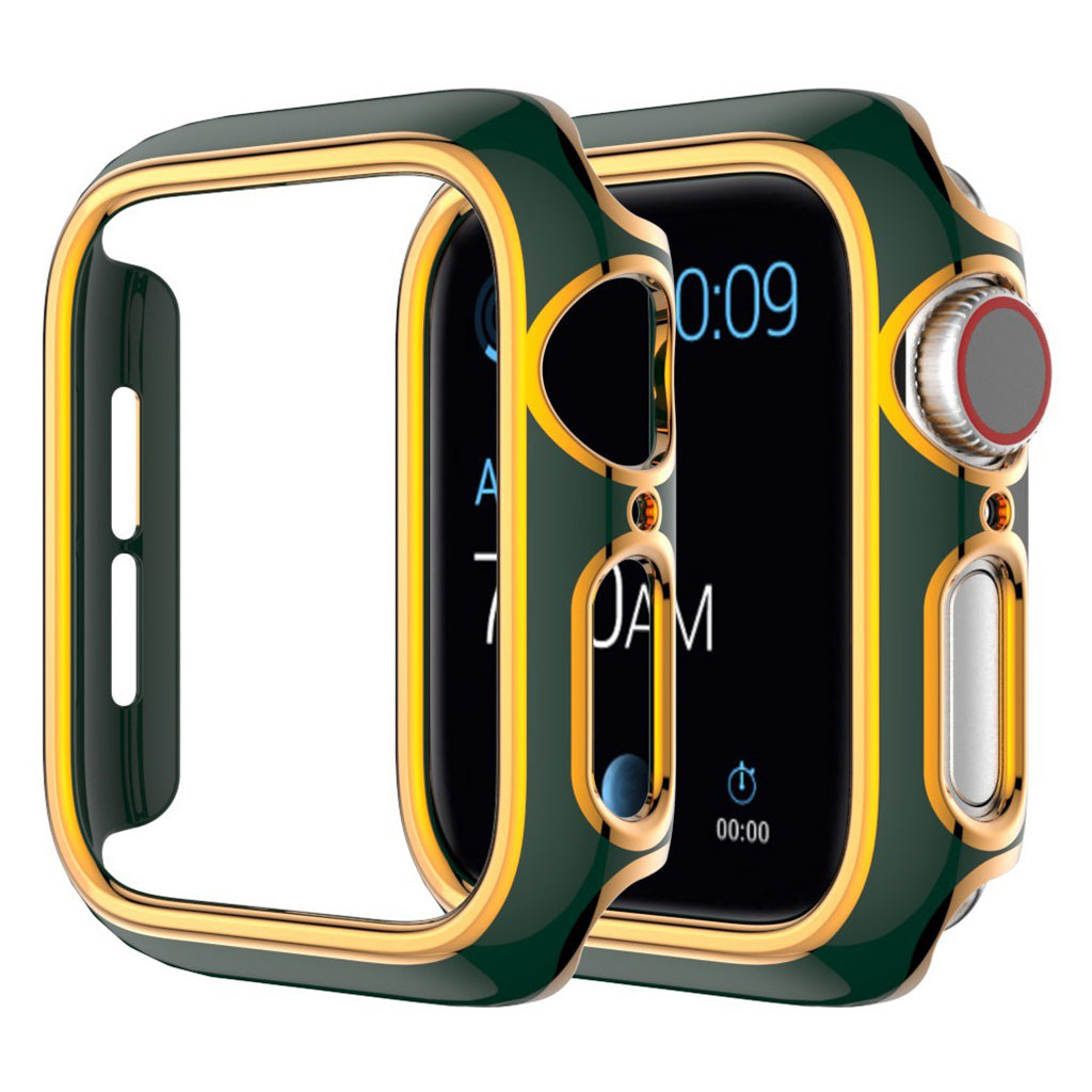 Apple Watch Series 6 / 5 44mm housse d'ornement de couleur - Vert / Or Rose