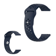 Bracelet de montre Samsung Gear S3 à trous élégants - Bleu Foncé