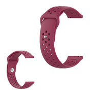 Bracelet de montre Samsung Gear S3 à trous élégants - Rouge Vin