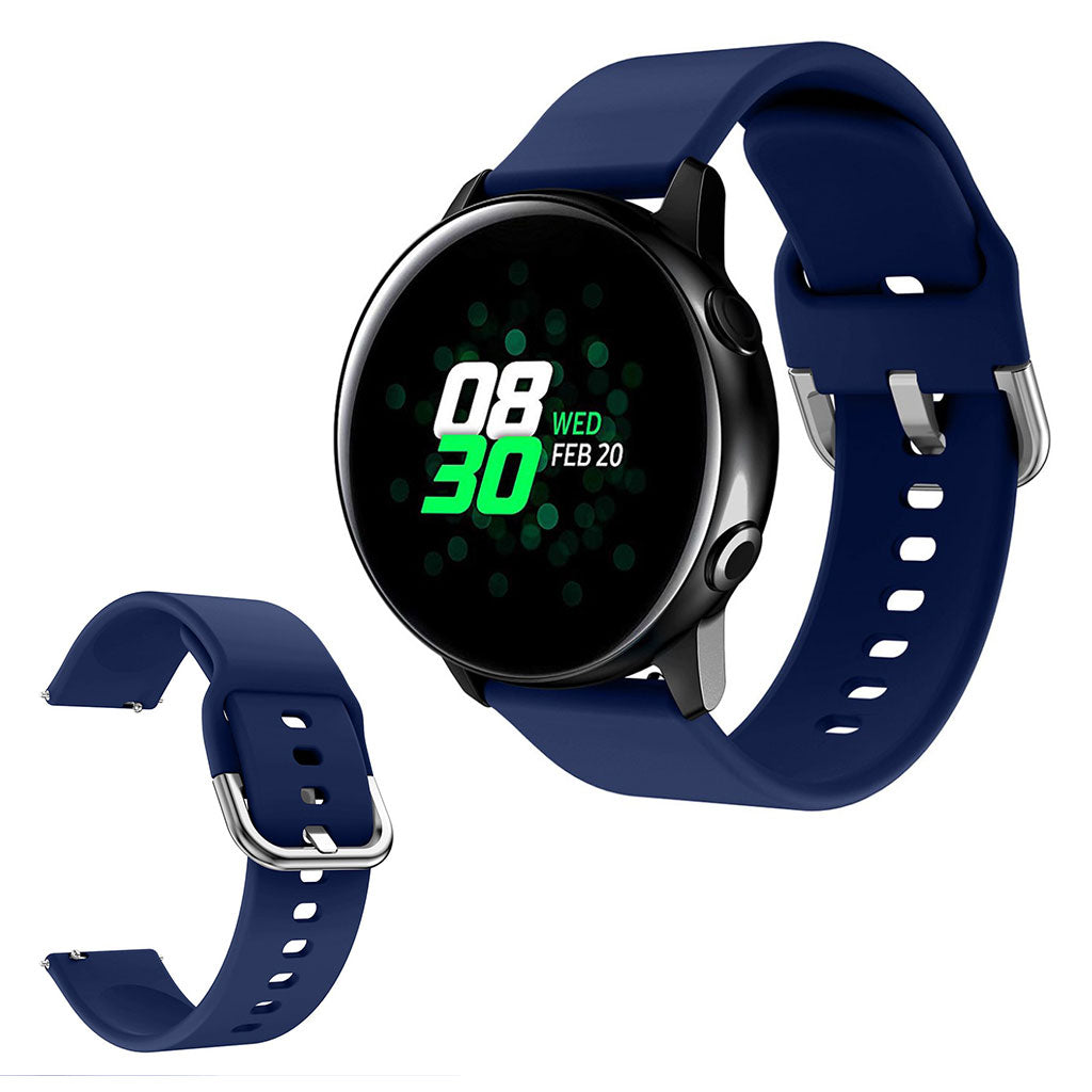 Samsung Galaxy Watch Active 2 - bracelet de montre en silicone de 40 mm - Bleu marine