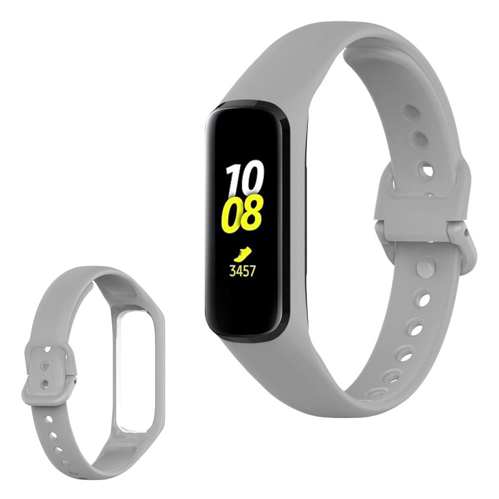 Samsung Galaxy Fit 2 simple silicone watch band - Light Grey