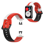 Huawei Watch Fit bracelet en silicone trois couleurs - Rouge / Noir / Blanc