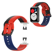 Huawei Watch Fit bracelet en silicone trois couleurs - Rouge / Noir / Bleu