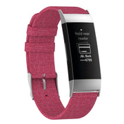 Bracelet de montre en toile élégant Fitbit Charge 3 - Rouge