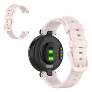 Bracelet de montre en silicone de couleur unie pour Garmin Lily - Rose