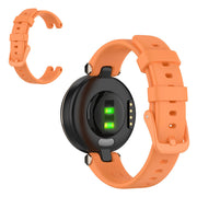 Bracelet de montre en silicone de couleur unie pour Garmin Lily - Orange