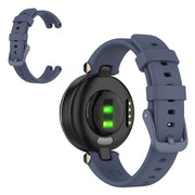 Bracelet de montre en silicone de couleur unie pour Garmin Lily - Bleu