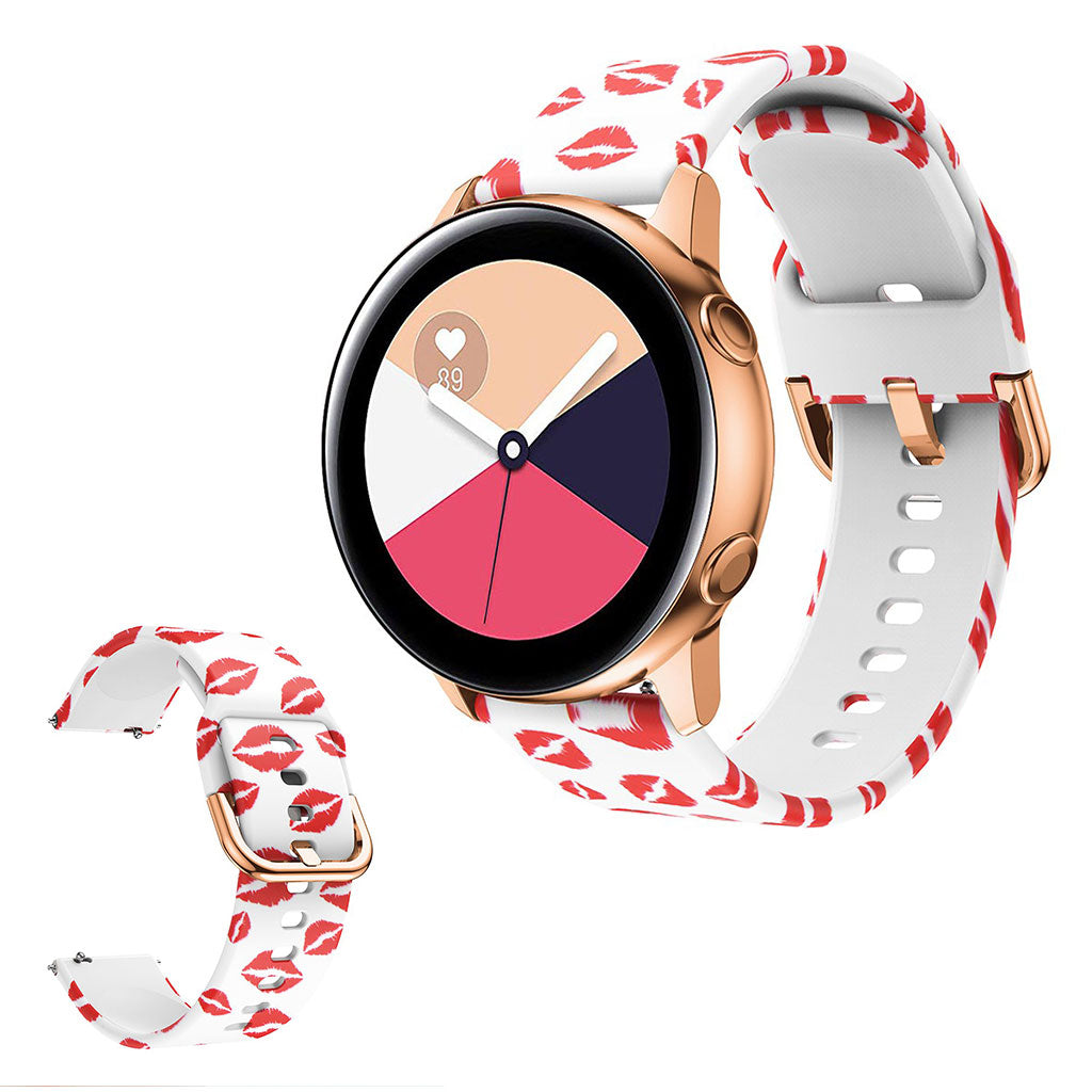 Picturesque pattern silicone watch band for Amazfit and Samsung watch - Red Lips