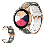 Bracelet de montre en silicone à motifs pittoresques pour Amazfit et Samsung watch - Rose