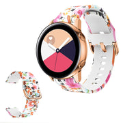 Bracelet de montre en silicone à motifs pittoresques pour Amazfit et Samsung watch - Oiseau Et Fleur