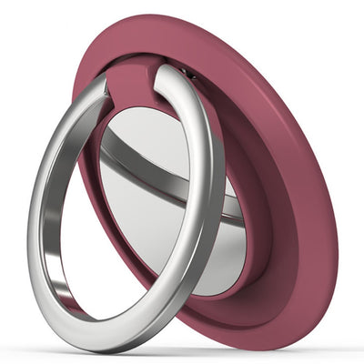 Support magnétique universel rotatif pour anneau de téléphone - Rouge Aubépine